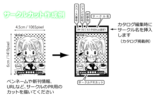 サークルカット印刷例